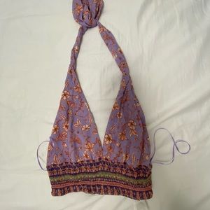 Floral print halter top